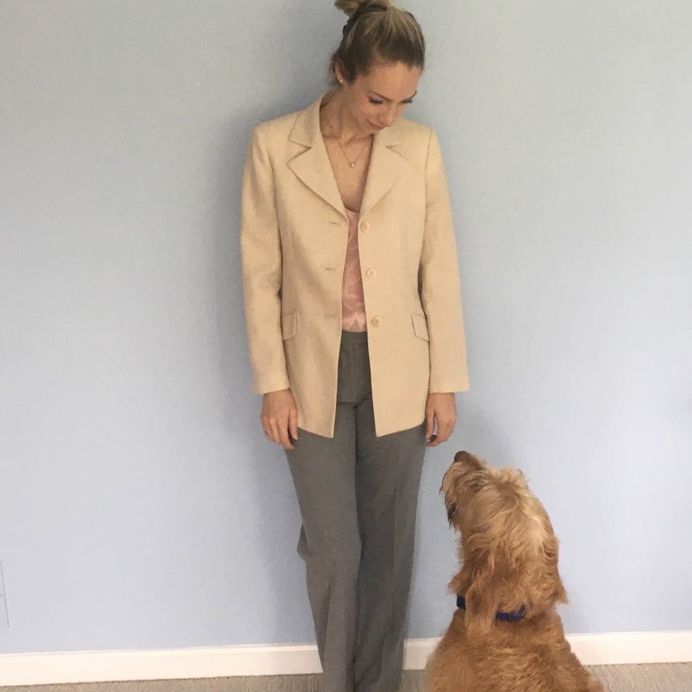 Light weight, cream linen looking jacket